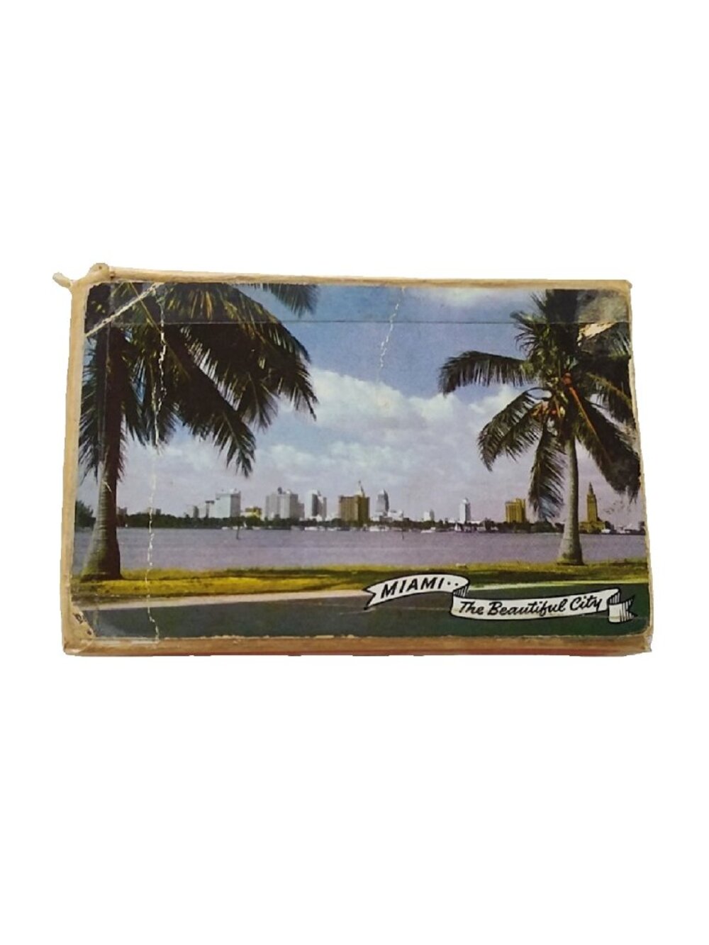 1940's Miami Skyline Souvenir Playing Cards in Original Box - Standard Deck